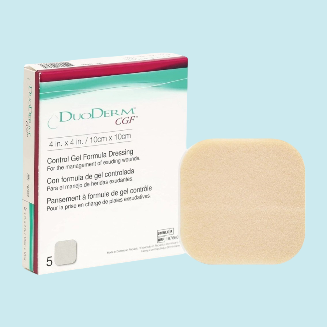 Conva-Tec-Duo-Derm-CGF-10cm-X-10cm-187660 (1) 187660 Duoderm CGF Sterile Dressing 10 X 10cm (Pack Of 5) - Image 1